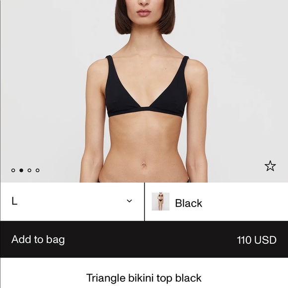 Totême Triangle bikini top black - Picture 2 of 4